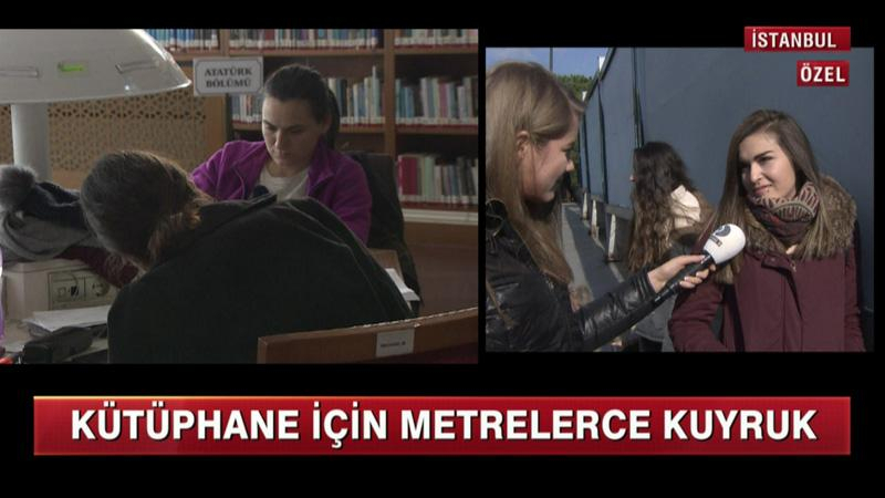 O kütüphane için metrelerce kuyruk oluyor!