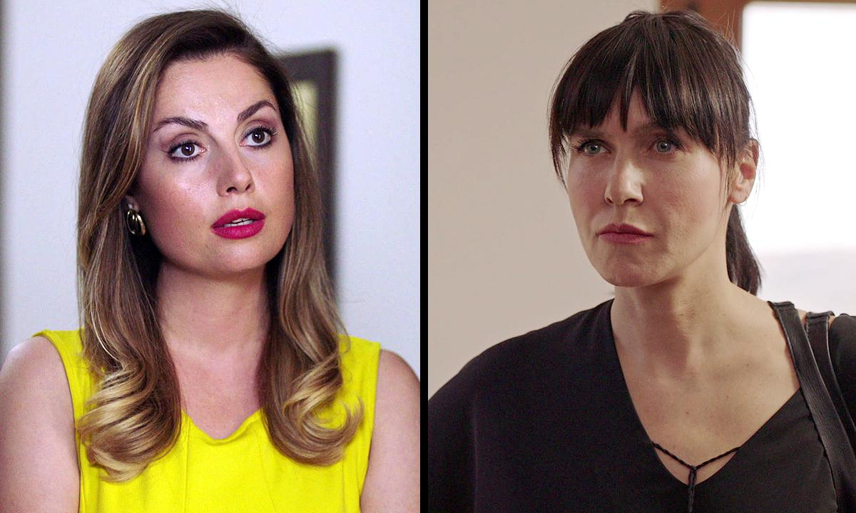 İki kadın karşı karşıya!