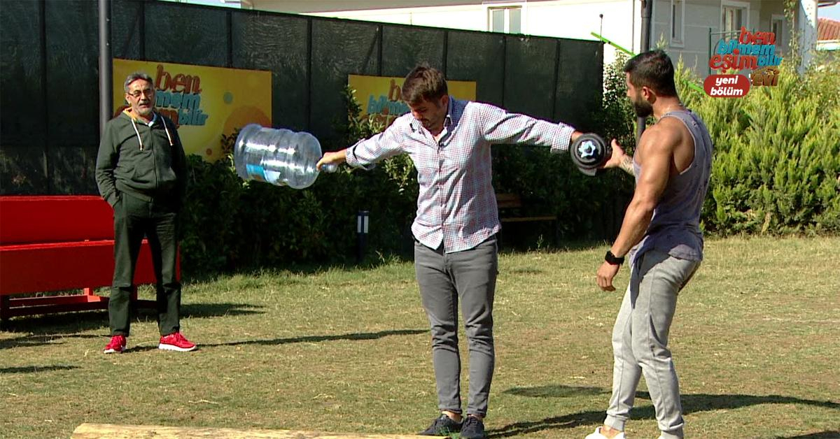 Kayhan'ın ilginç damacana sporu!