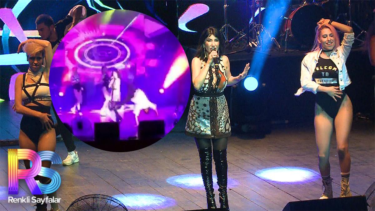 Hande Yener sahnede talihsiz kaza geçirdi!