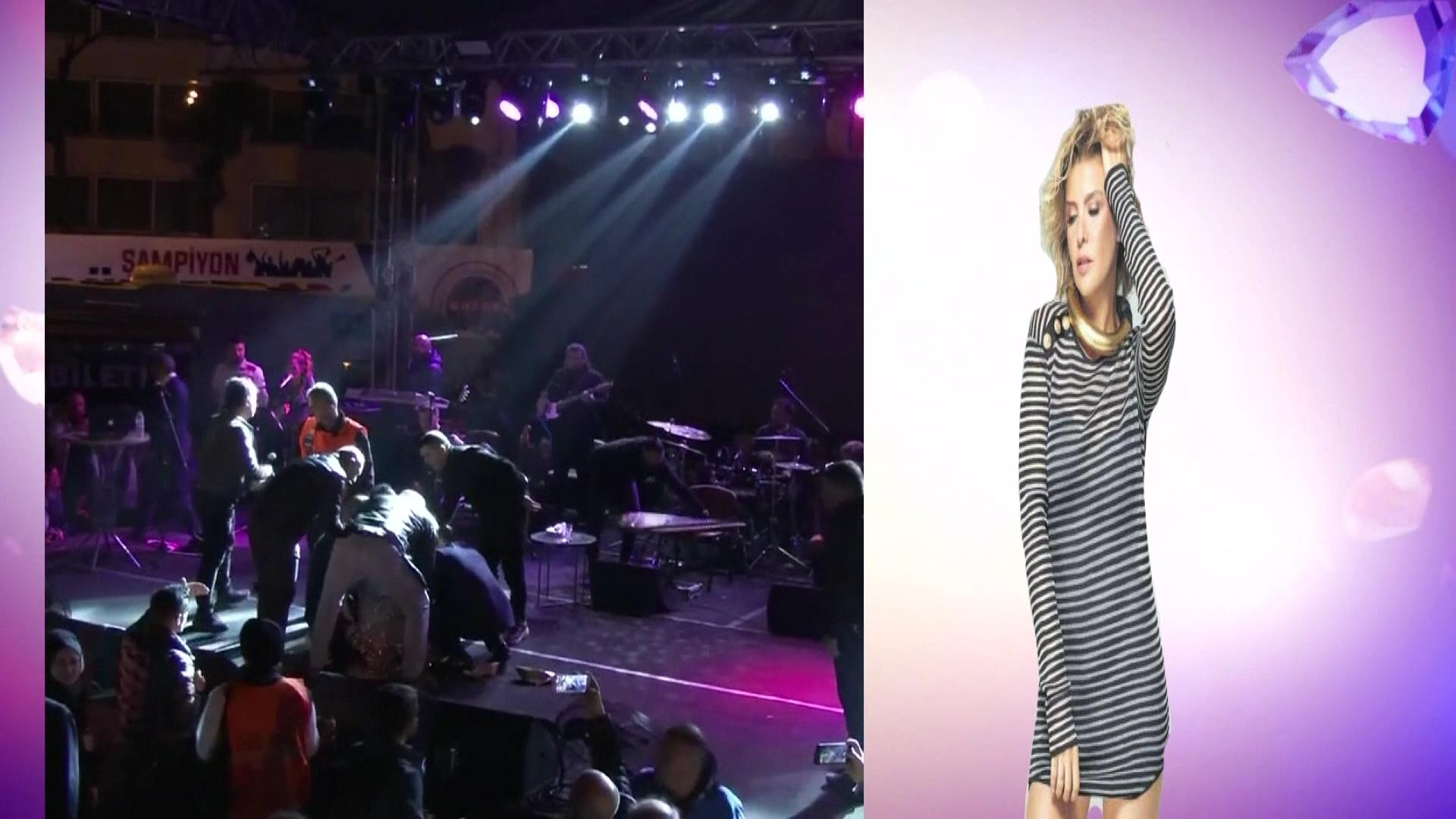 Gülben Ergen, sahnede fenalaşıp yere düştü!