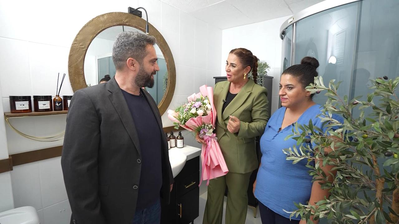 Ebru Ener ve ekibinin yenilediği banyo ev sahibini şaşkına çevirdi!