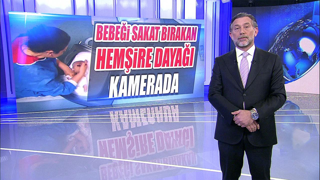 Bebeği sakat bırakan hemşire dayağı kamerada!