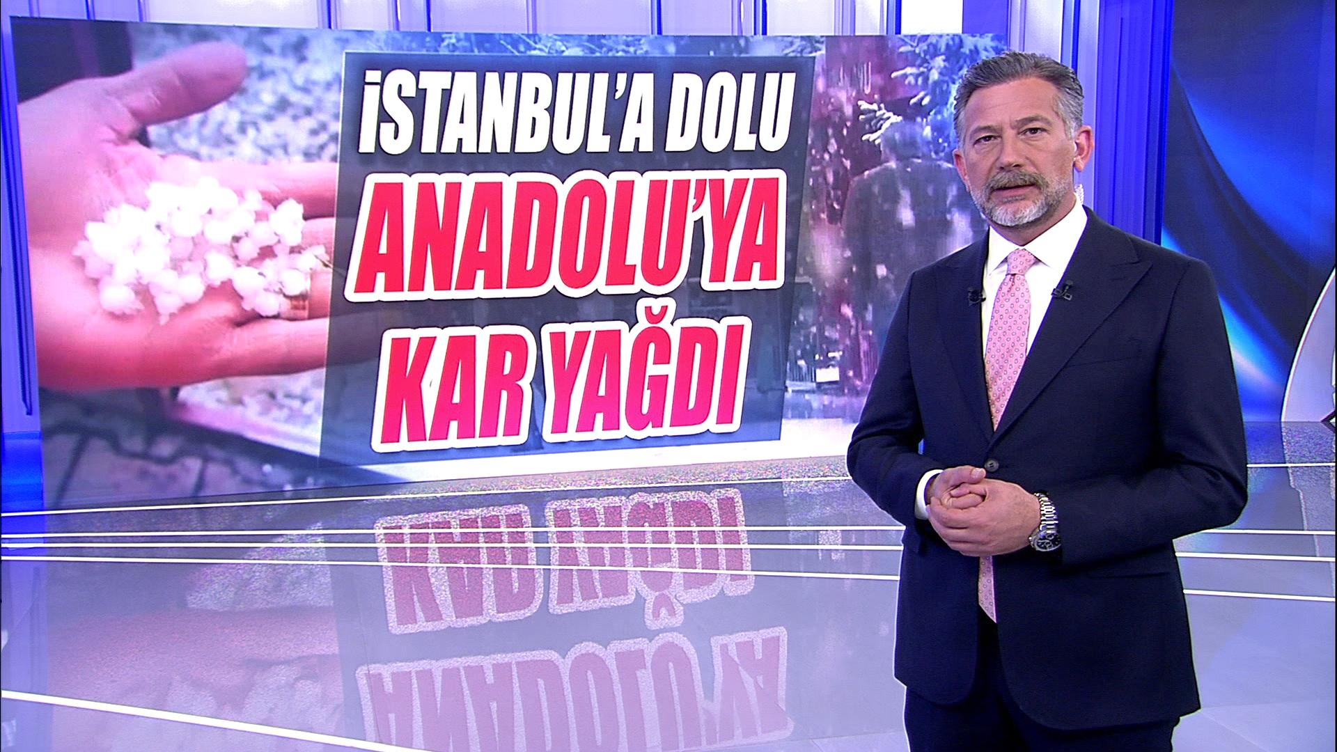 İstanbul'a dolu, Anadolu'ya kar yağdı