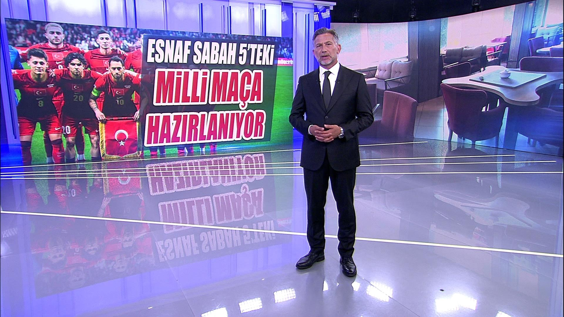 Esnaf sabah 5'teki milli maça hazırlanıyor
