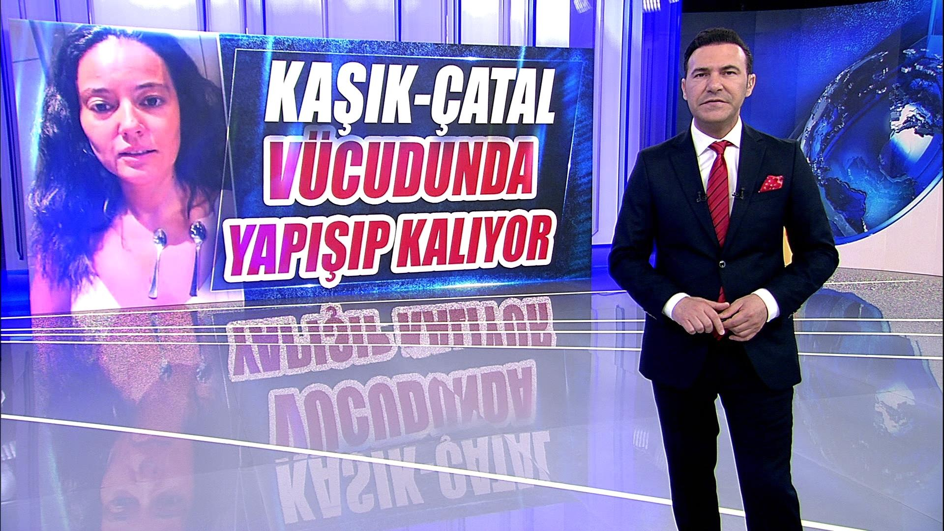 Kaşık-çatal vücudunda yapışıp kalıyor