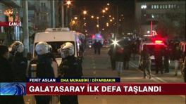 Galatasaray ilk defa taşlandı