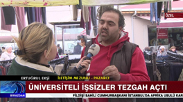 Üniversiteli  işsizler tezgah açtı