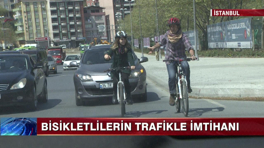 İstanbul'da bisiklete binmek!