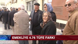 Emekliye %4,76 TÜFE farkı!