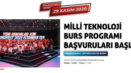 Türkiye Teknoloji Takımı Vakfı Milli Teknoloji Burs Programı Başvuruları Başladı!