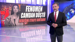 Fenomen camdan düştü; bebeğini itfaiye kurtardı!