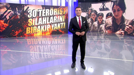 30 terörist silahlarını bırakıp yaktı!