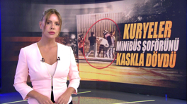 Kuryeler minibüs şoförünü kask ile dövdü!