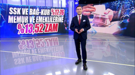 SSK ve BAĞ-KUR %17,76, memur ve emeklilerine %13,52 zam