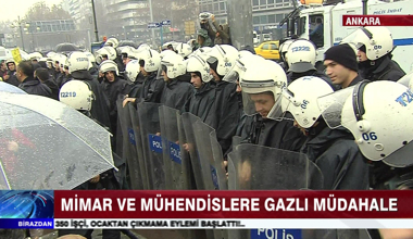 Mimar ve Mühendisler'e gazlı müdahale!