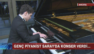 Genç piyanist sarayda konser verdi!