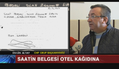 Zafer Çağlayan'ın 700 Bin Liralık kol saatinin belgesi otel kağıdında!