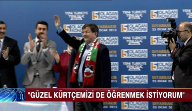 Davutoğlu'ndan "Kürtçe" selamlama!