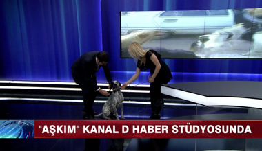 "Aşkım" Kanal D Haber stüdyosunda