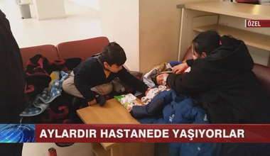 Hastanede yaşayan aile!