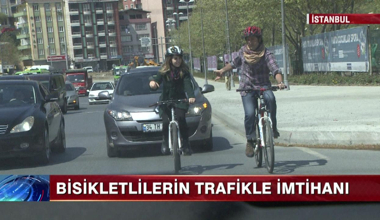 İstanbul'da bisiklete binmek!