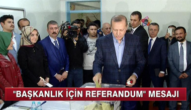 ''Başkanlık için referandum'' mesajı!