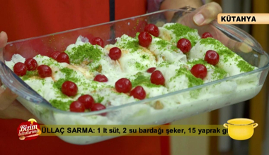 Kaymaklı Cevizli Güllaç Sarma