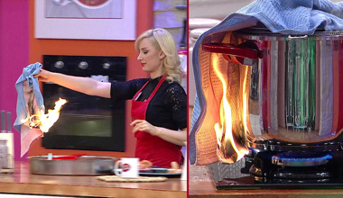 Başak stüdyoyu yakıyordu!