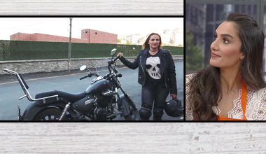 Gülcan Hanımın kıskandıran motor tutkusu!