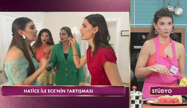 Hatice ve Ece kuliste birbirine girdi!