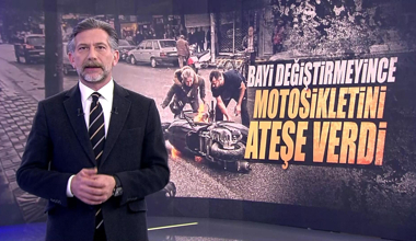 Bayi değiştirmeyince motorsikletini ateşe verdi!