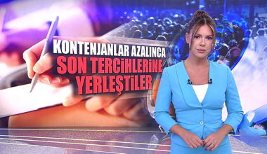 Kontenjanlar azalınca son tercihlerine yerleştiler!