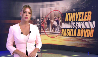 Kuryeler minibüs şoförünü kask ile dövdü!