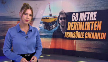 68 metre derinlikten asansör ile çıkarıldı