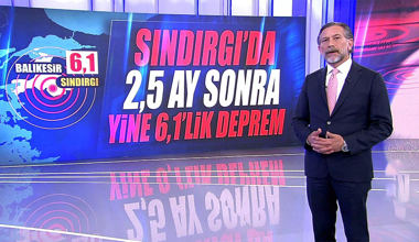 Sındırgı'da 2,5 ay sonra yine 6,1'lik deprem!