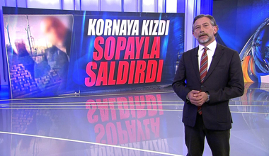 Kornaya kızdı, sopayla saldırdı!