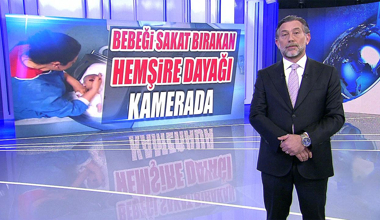 Bebeği sakat bırakan hemşire dayağı kamerada!