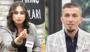 Gözde stüdyoda eşiyle kavga etti!