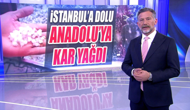 İstanbul'a dolu, Anadolu'ya kar yağdı