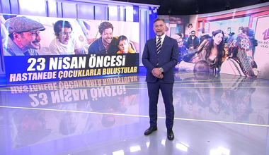 23 Nisan öncesi hastanede çocuklarla buluştular
