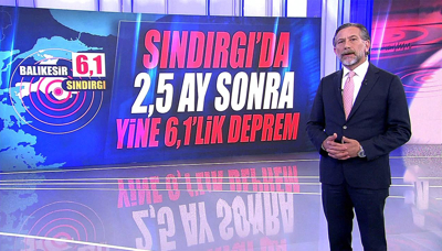Sındırgı'da 2,5 ay sonra yine 6,1'lik deprem!