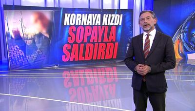 Kornaya kızdı, sopayla saldırdı!