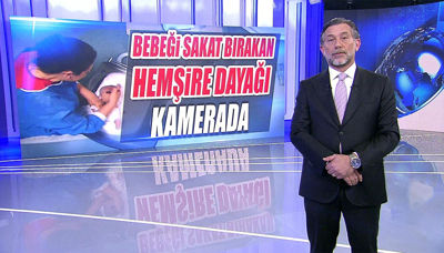 Bebeği sakat bırakan hemşire dayağı kamerada!