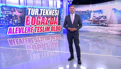 Tur teknesi boğazda alevlere teslim oldu!