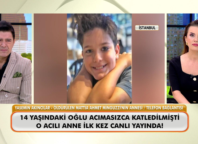 14 yaşındaki oğlu acımasızca katledilen o anne ilk kez canlı yayındaydı!