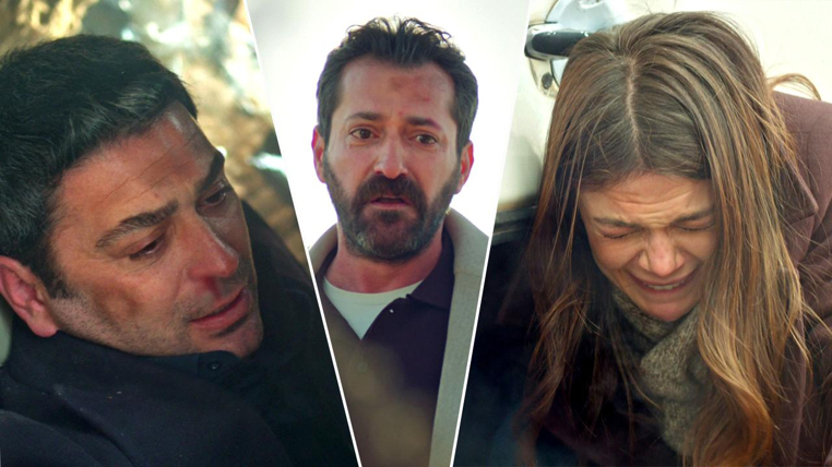 Cihan yanan arabada sıkıştı!