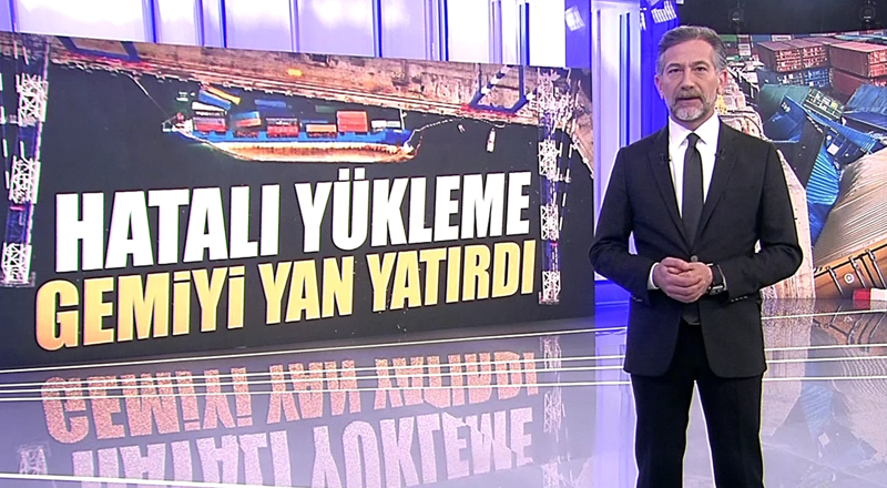 Hatalı yükleme gemiyi yan yatırdı!