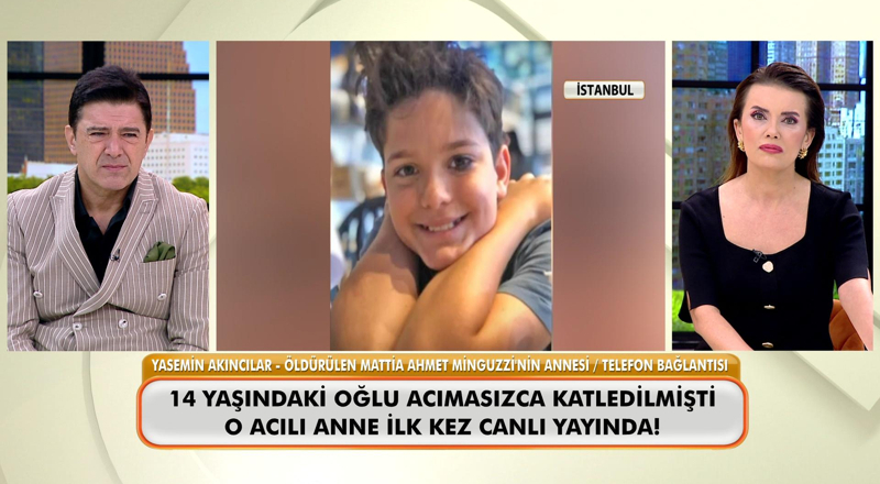 14 yaşındaki oğlu acımasızca katledilen o anne ilk kez canlı yayındaydı!