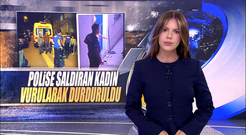 Polise saldıran kadın vurularak durduruldu